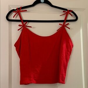 Sienna Sky Red Camisole with Bow Straps